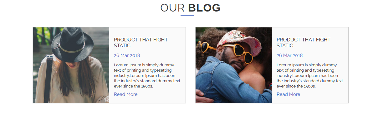 set Blog section