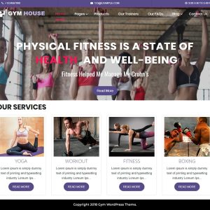 Premium fitness WordPress theme