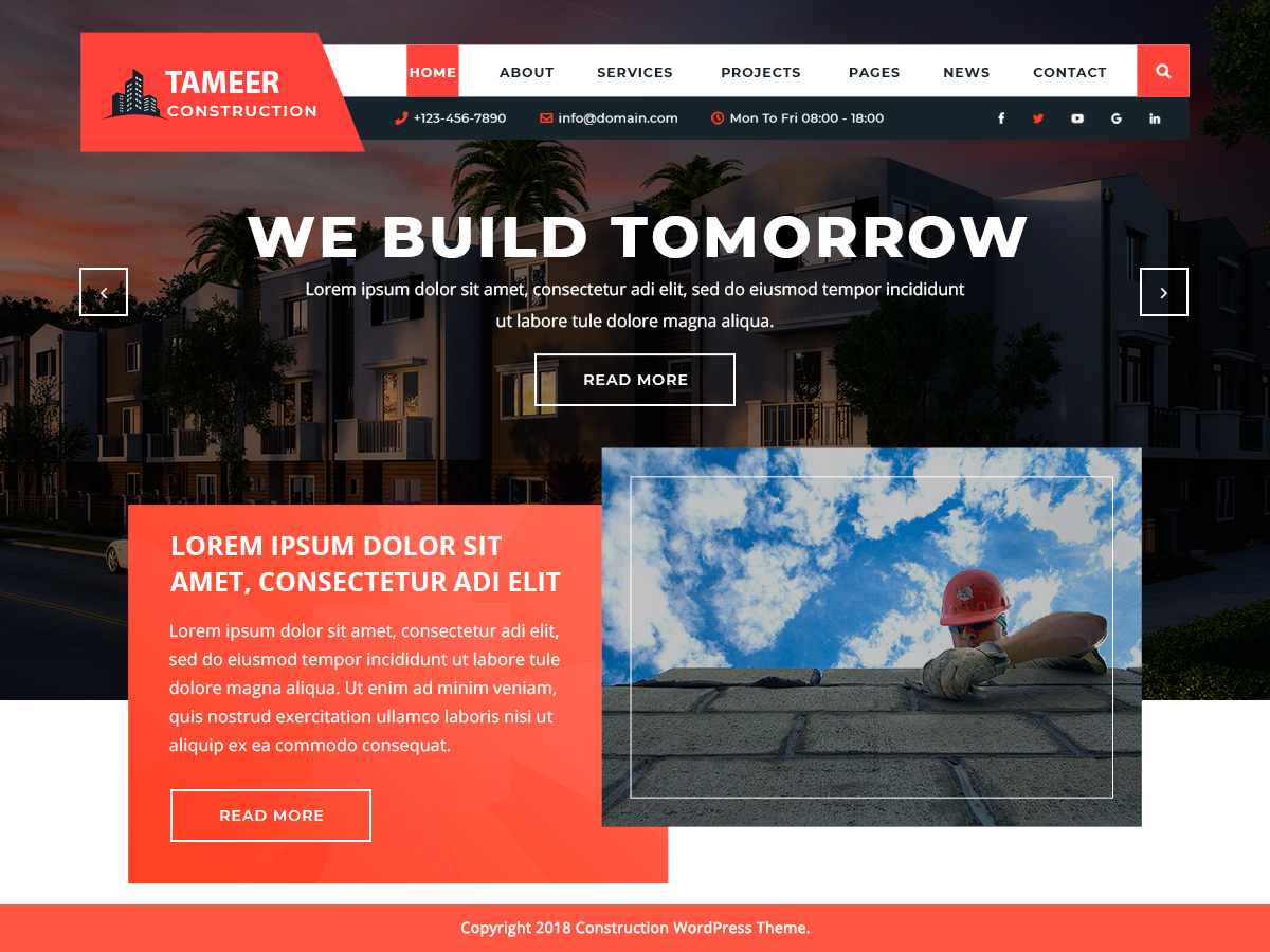 Construction WordPress Theme