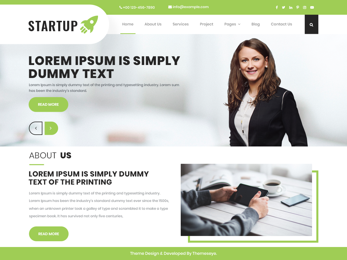 Startup WordPress theme