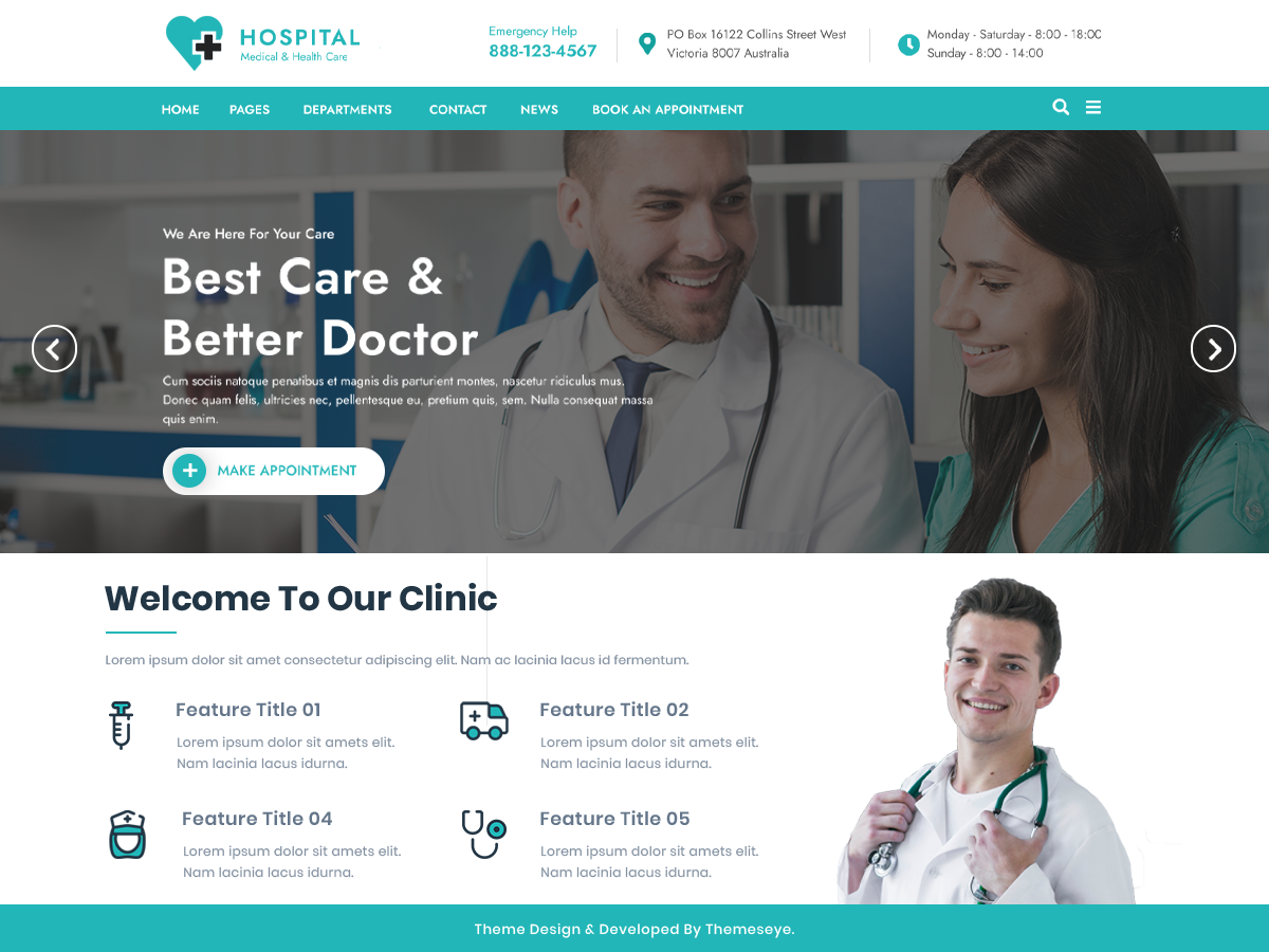 Hospital WordPress Theme