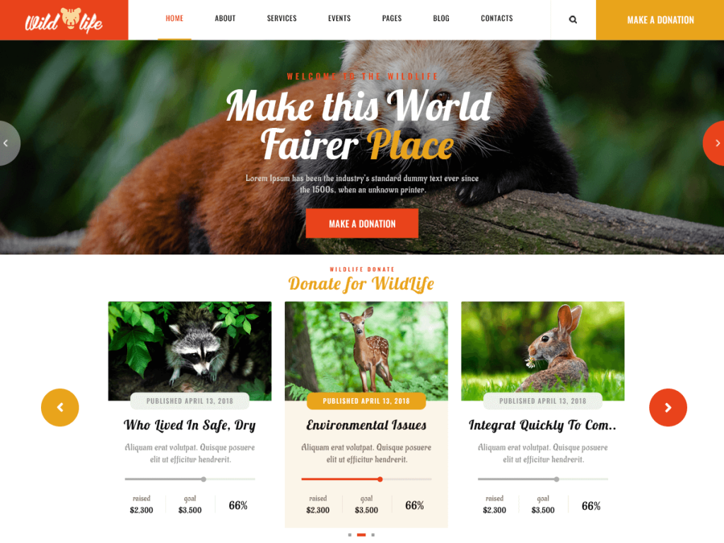 Free Animal WordPress Theme