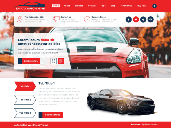 free automotive wordpress theme