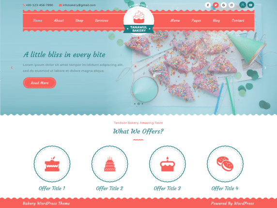 free bakery wordpress- theme