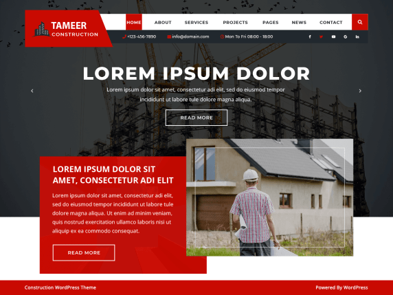 free construction WordPress theme