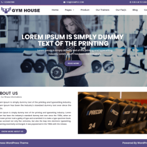 free fitness WordPress theme