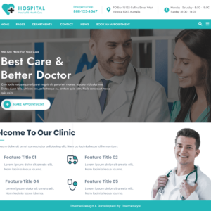 Free hospital wordpress theme