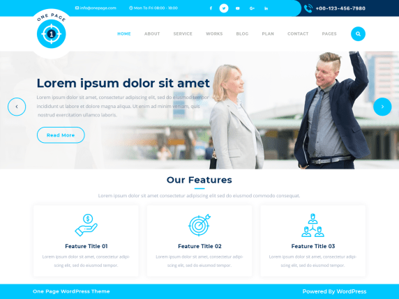 free one page wordpress theme