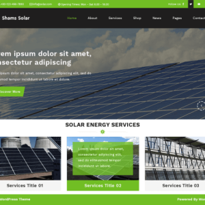 free solar energy wordpress theme