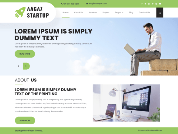 free startup wordpress theme