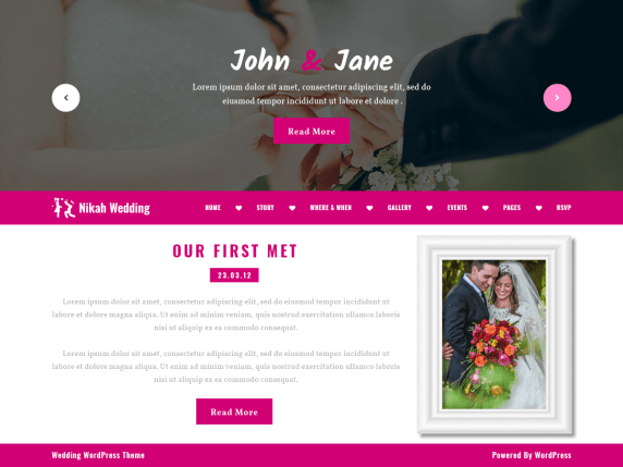 free wedding wordpress theme