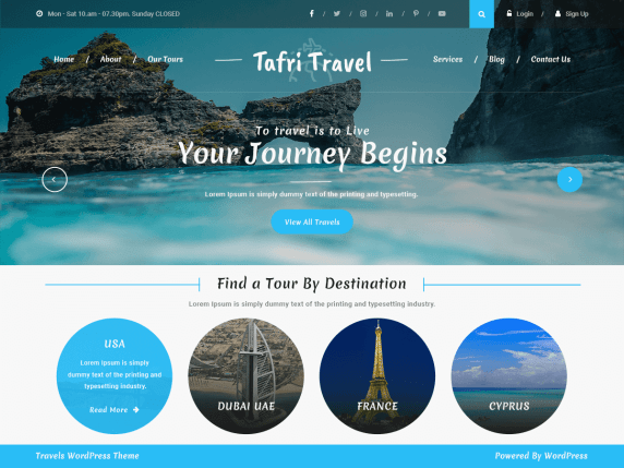 free WP travel theme